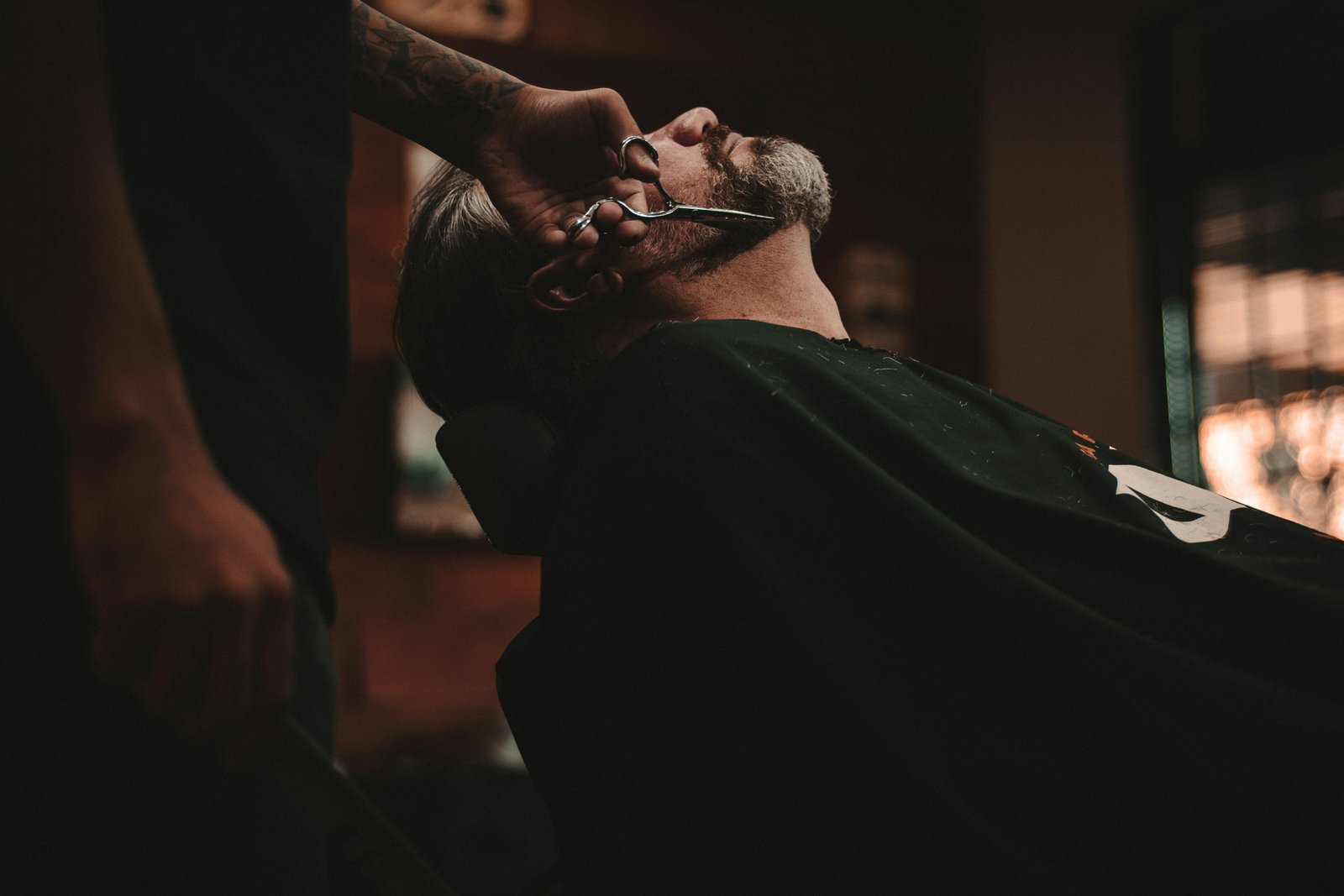 Precision beard scissor trim at Belvedere Barbershop
